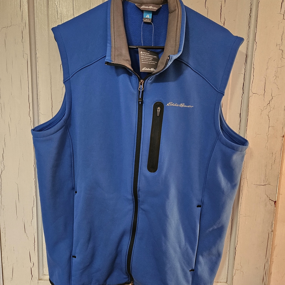 Eddie Bauer Men's Outpace Flex Vest Sapphire with Gray Accents
